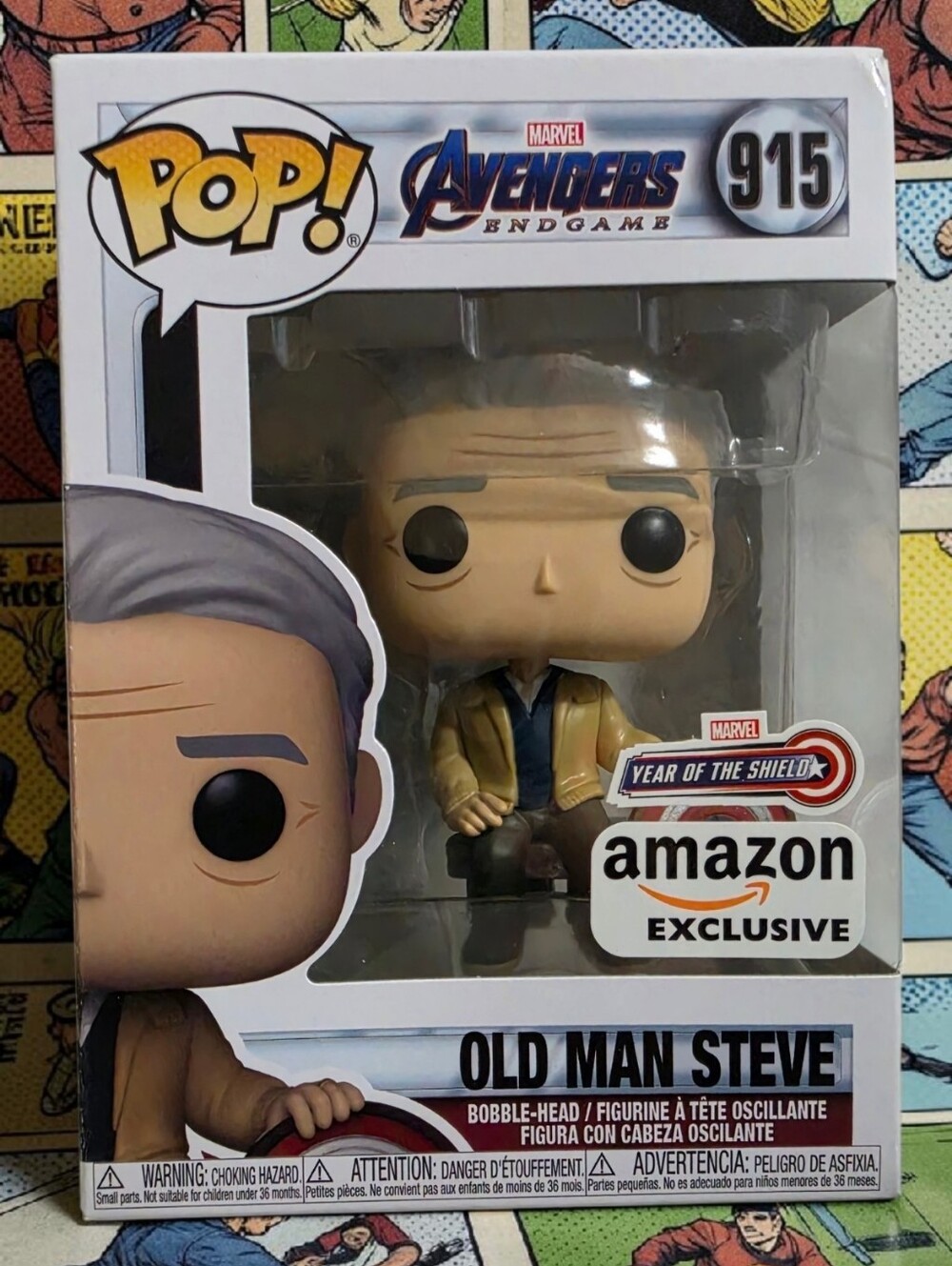 Funko Pop! Old Man Steve #915 Amazon Exclusive Year of the Shield Marvel Endgame